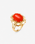 Coral Ornament Ring – Gold